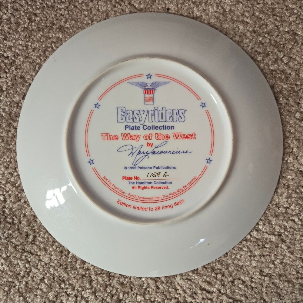 Vintage Easy Rider Collector Plate - Picture 6 of 7